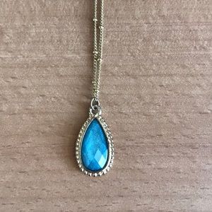 Blue Teardrop Necklace
